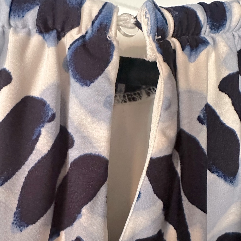 CHICO’S blue & white sleeveless halter neck keyhole maxi dress Chico’s 2 (L/12) - Picture 6 of 9